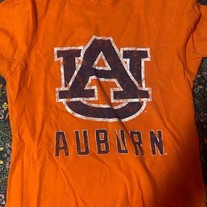 UNISEX AUBURN UNIVERSITY T-SHIRTS, ORANGE AND GRAY SIZE SMALL